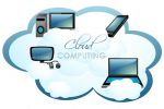 Computers and Screens in Cloud with Sample Text